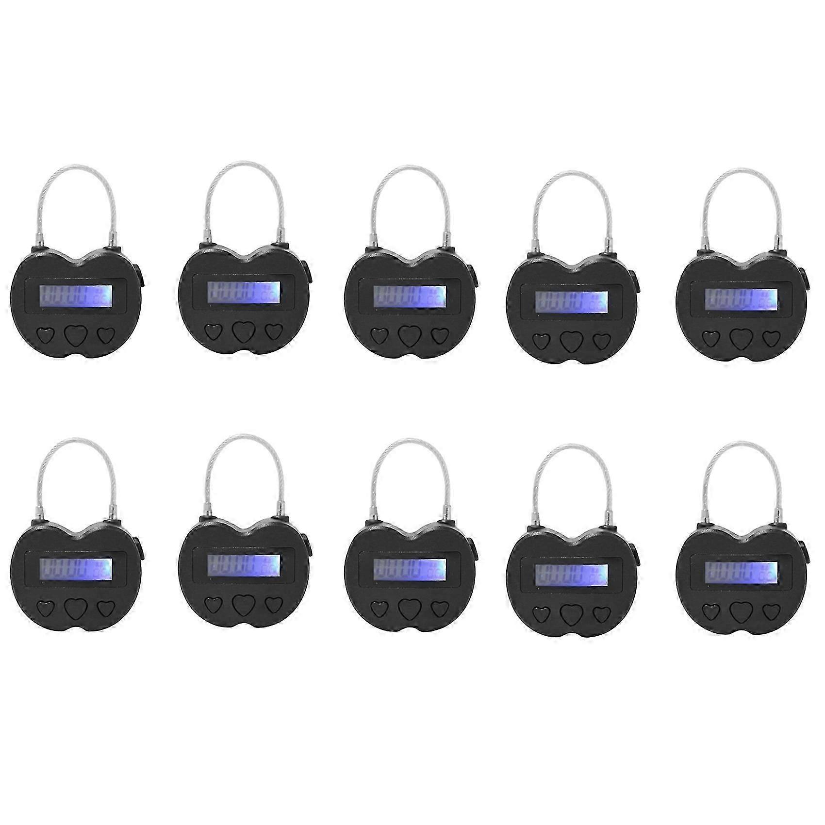 20X Smart Time Lock LCD Display Time Lock Multifunction Travel Electronic Timer, Waterproof USB Temp