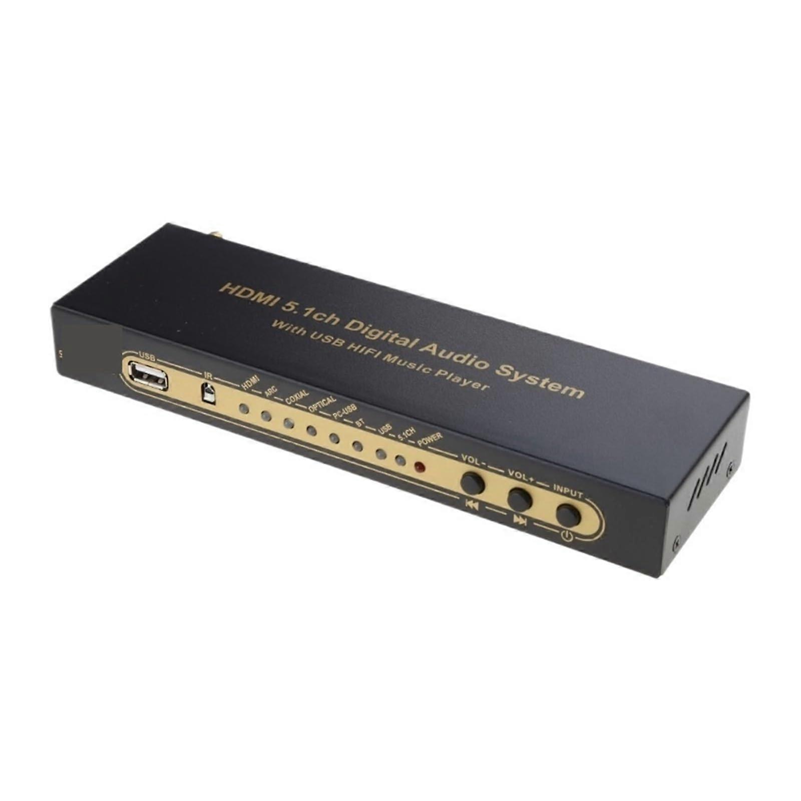 Surround Sound Decoder with 5.1 Decoding for Home Theater, Digital Optical Coaxial Converter EU Plug