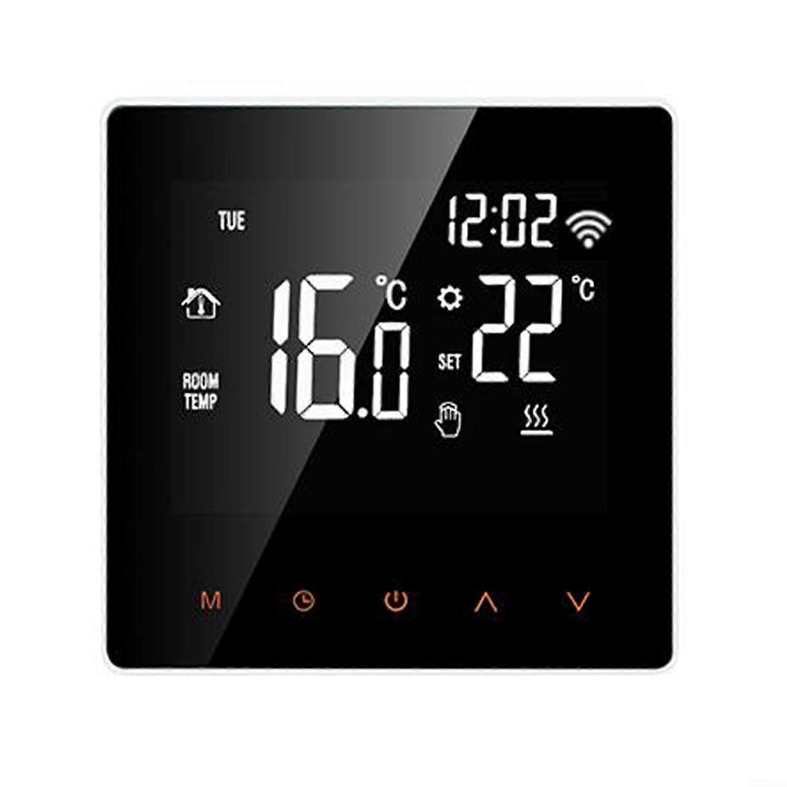 Smart WiFi Thermostat LCD Touchscreen for Floor Heating, Weekly Programmable Wall Mounted