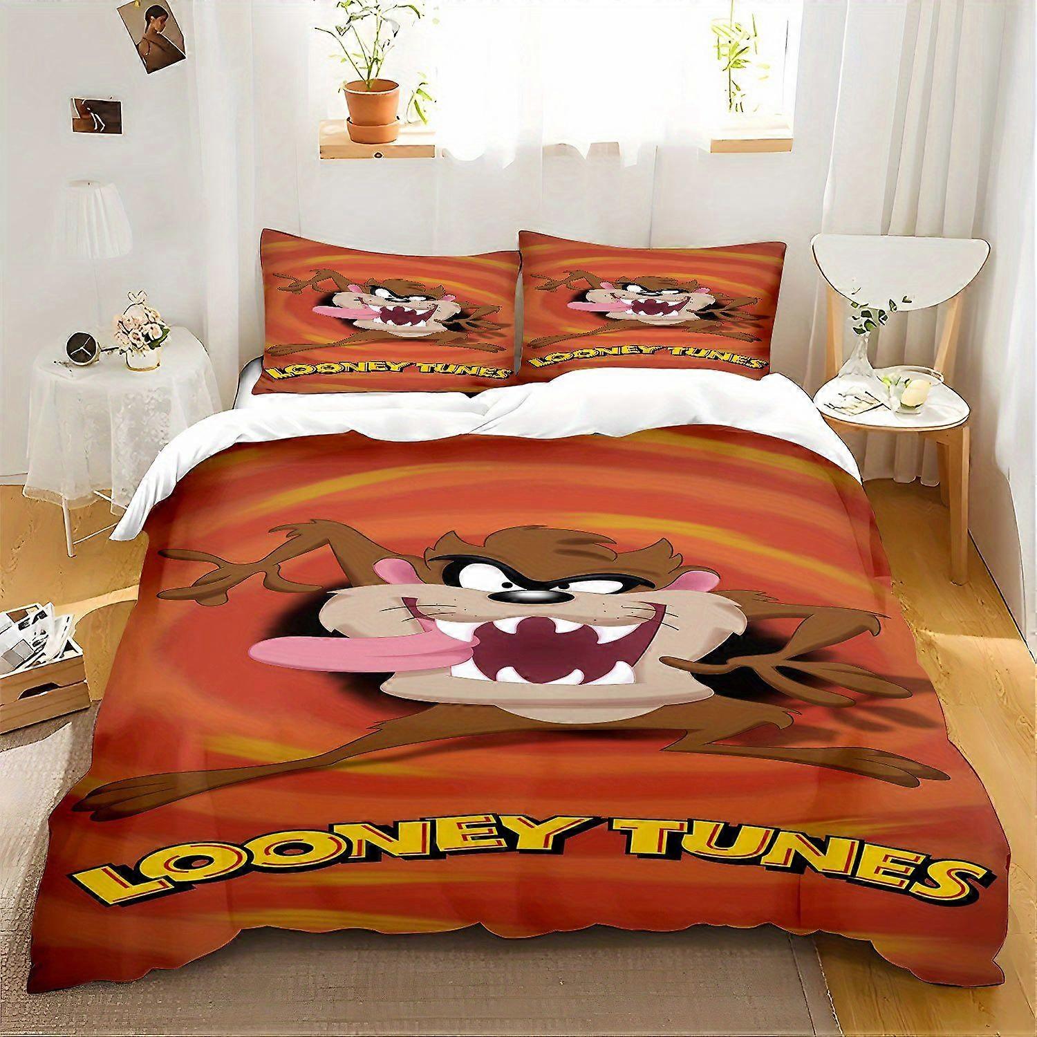 3pcs Bedding set Tasmanian devil cushion cover year-round lightweight polyester