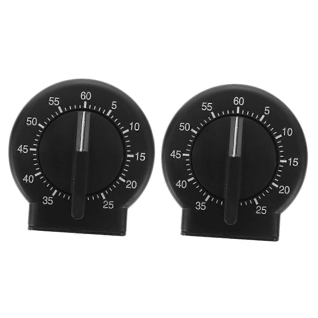 2pcs Mechanical Kitchen Timer with Loud Alarm for Cooking Baking Studying and Classroom Use