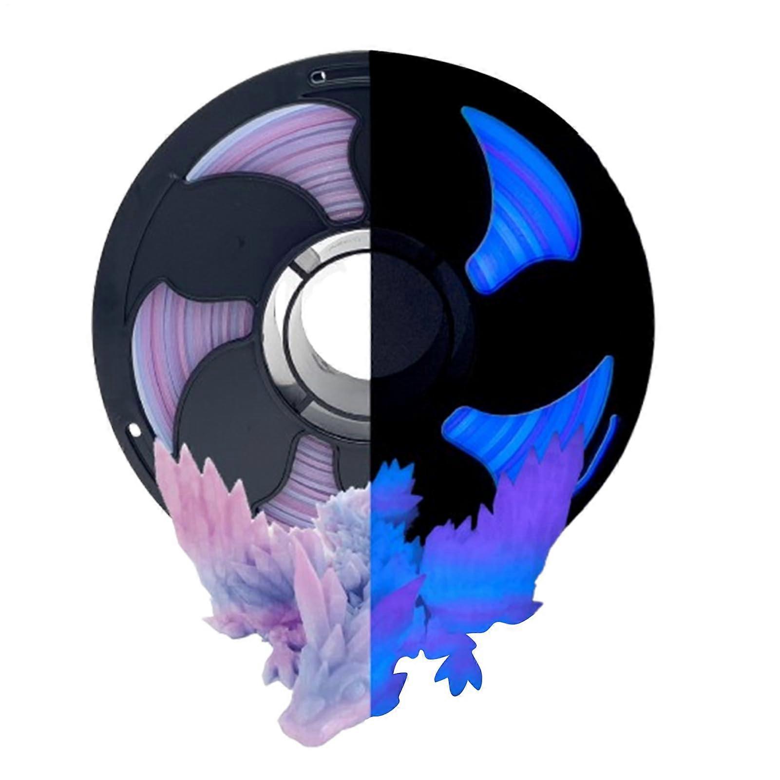 Glow in the Dark PLA Filament Bundle with Rainbow Multicolor Effects for Ender 3 3D Printing