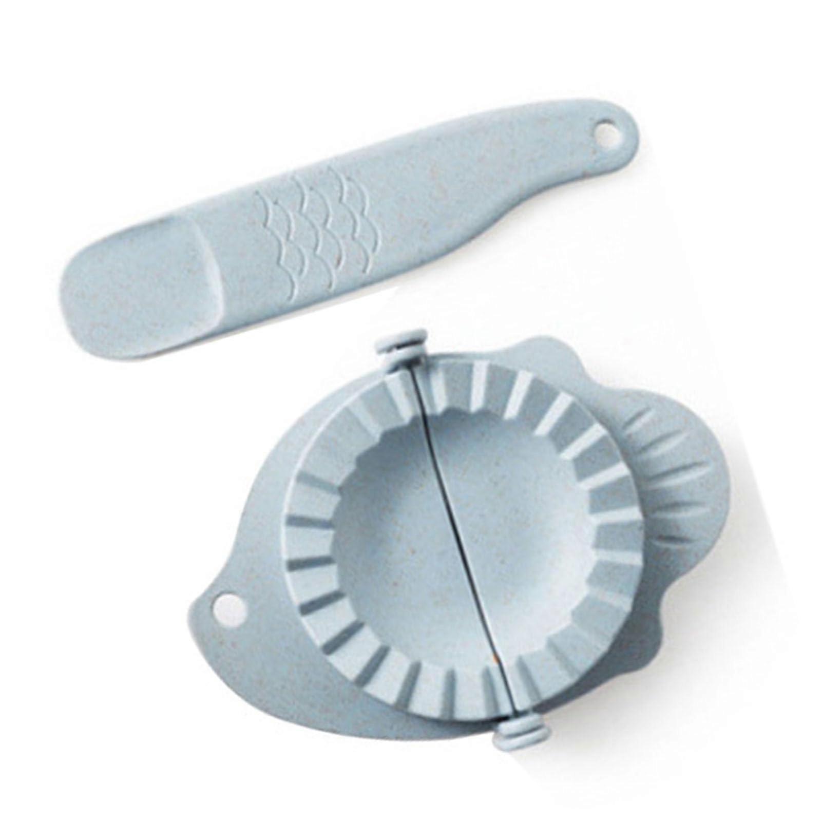 Dumpling Maker with Spoon, Plastic Dumpling Mold for Empanadas, Hangable SpaceSaving Design, Blue