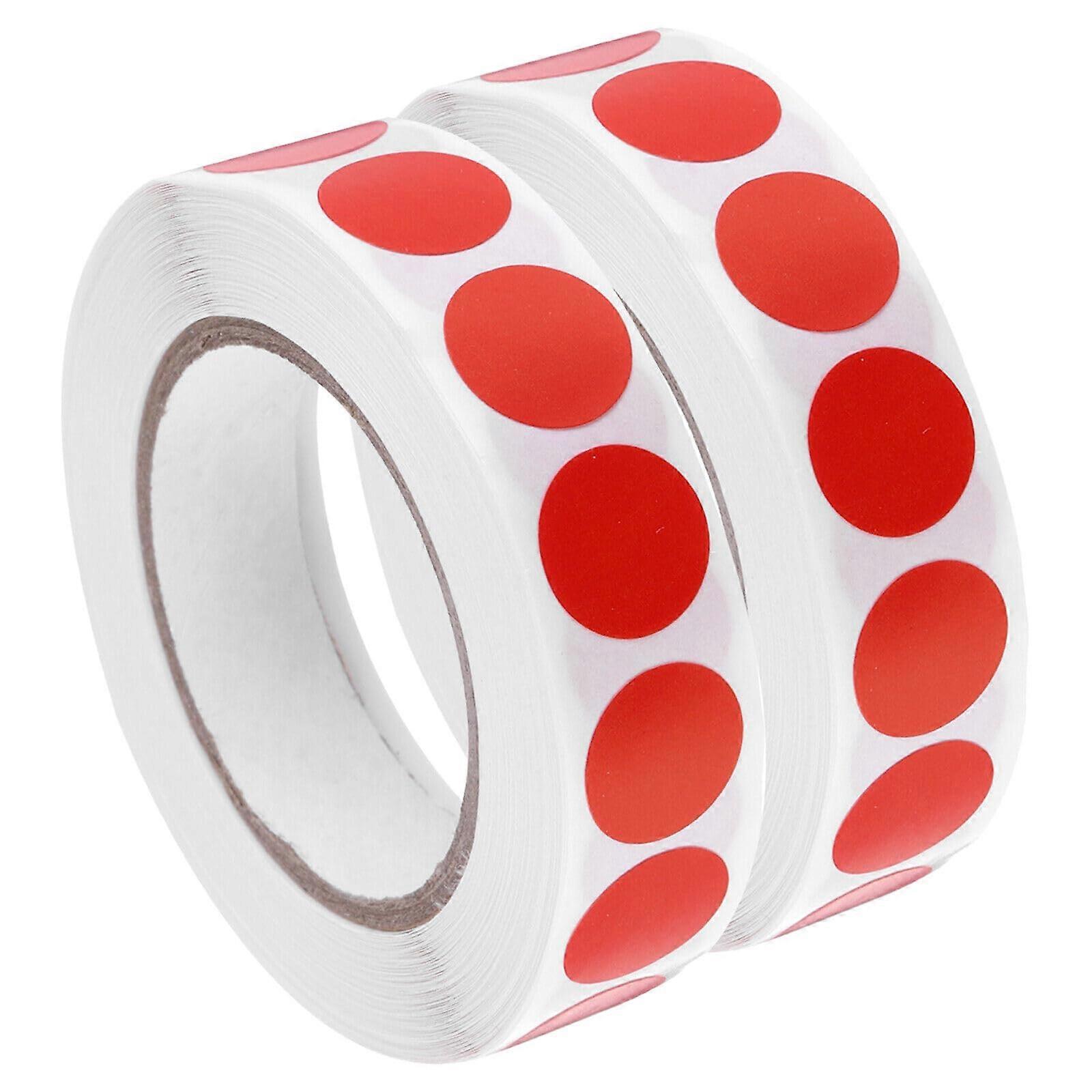 Red Inventory Labels 13mm SelfAdhesive Warehouse Stickers 2000pcs Easy Tracking 2 Rolls
