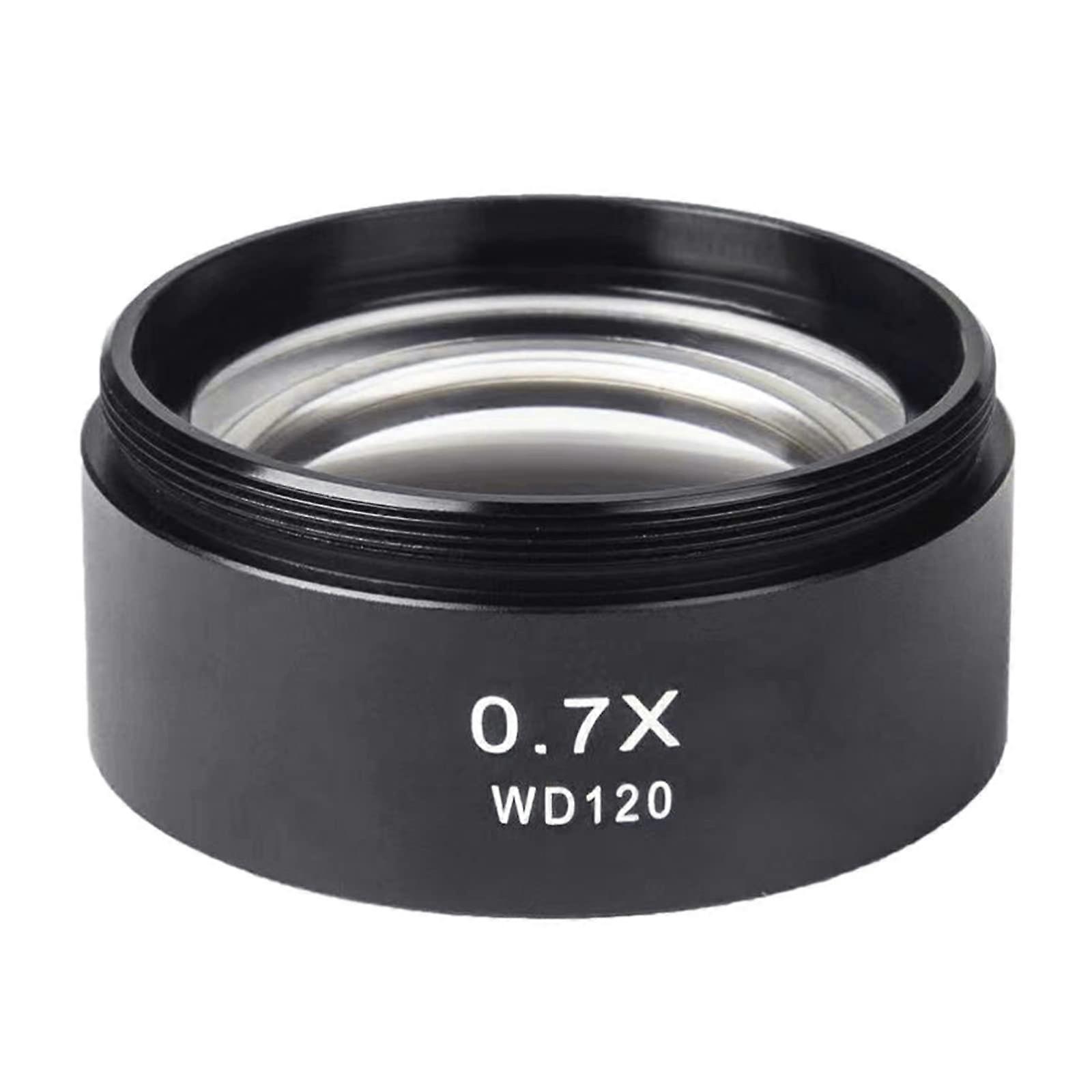 0.7X Stereo Microscope Auxiliary Objective Lens 48mm Barlow Lens for Trinocular Microscope