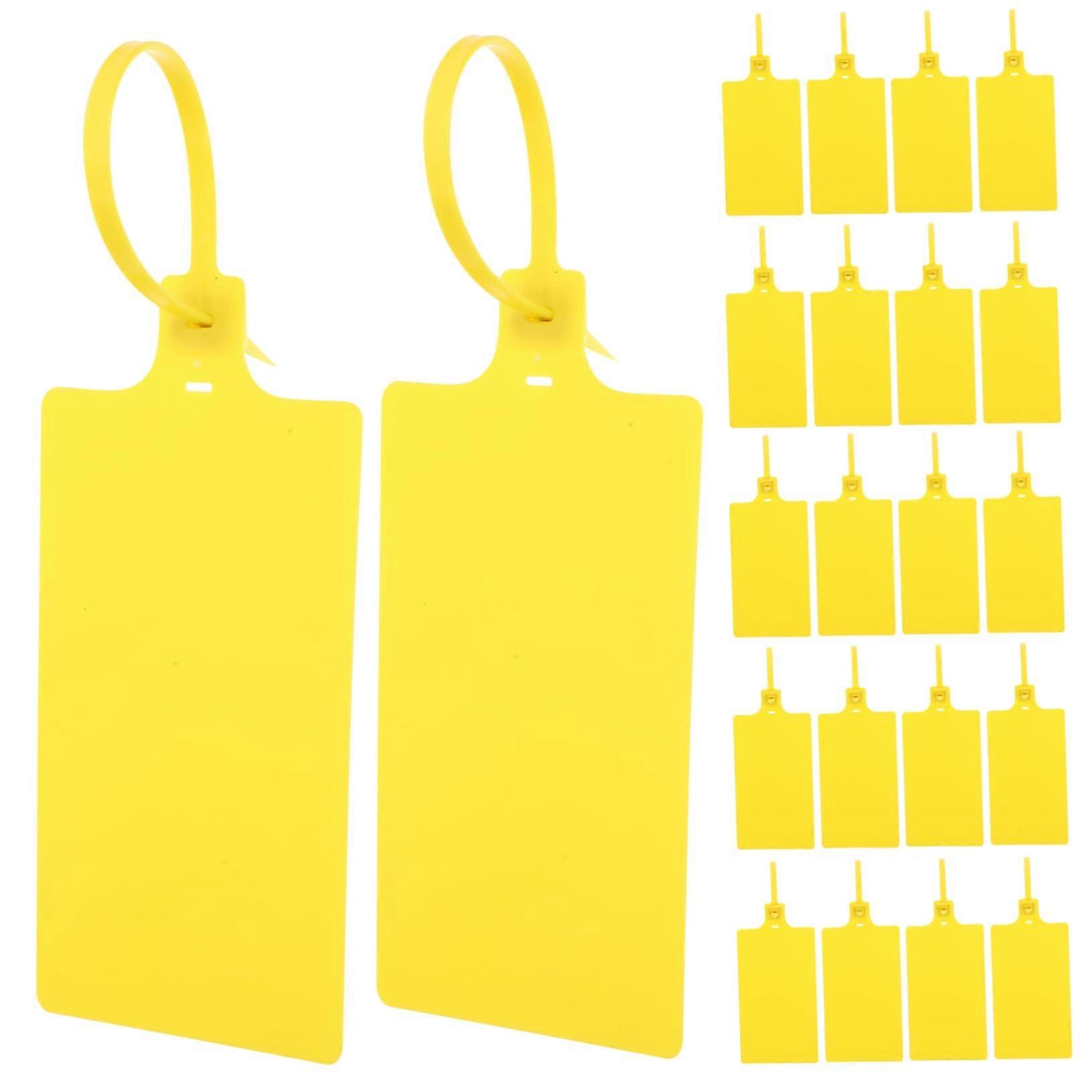 100pcs Durable Plastic Luggage Tags with Strings for  Logistics and Easy Identification
