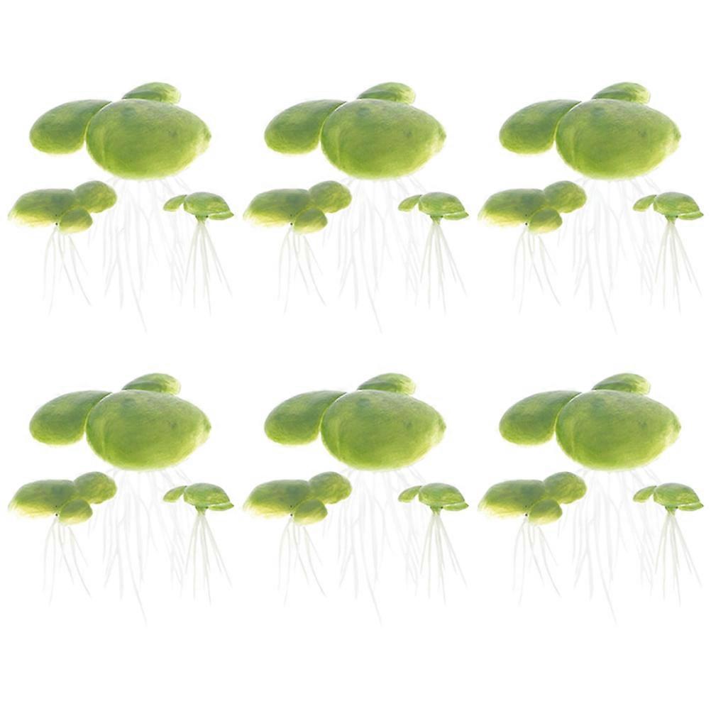 Simulation Floating Duckweed Aquarium Floating Plants for Decor 18Pcs