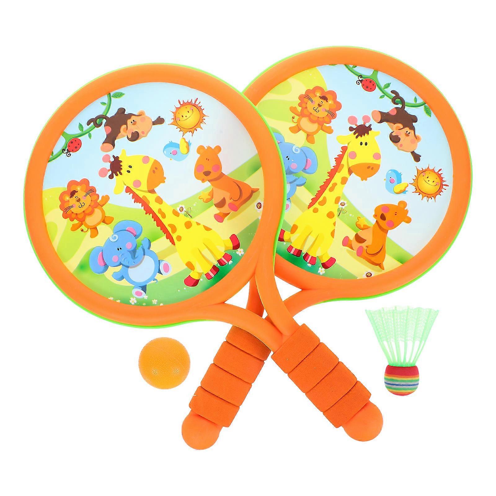 Plastic Badminton Tennis Rackets Balls Set with Parent-Child Function for Kids