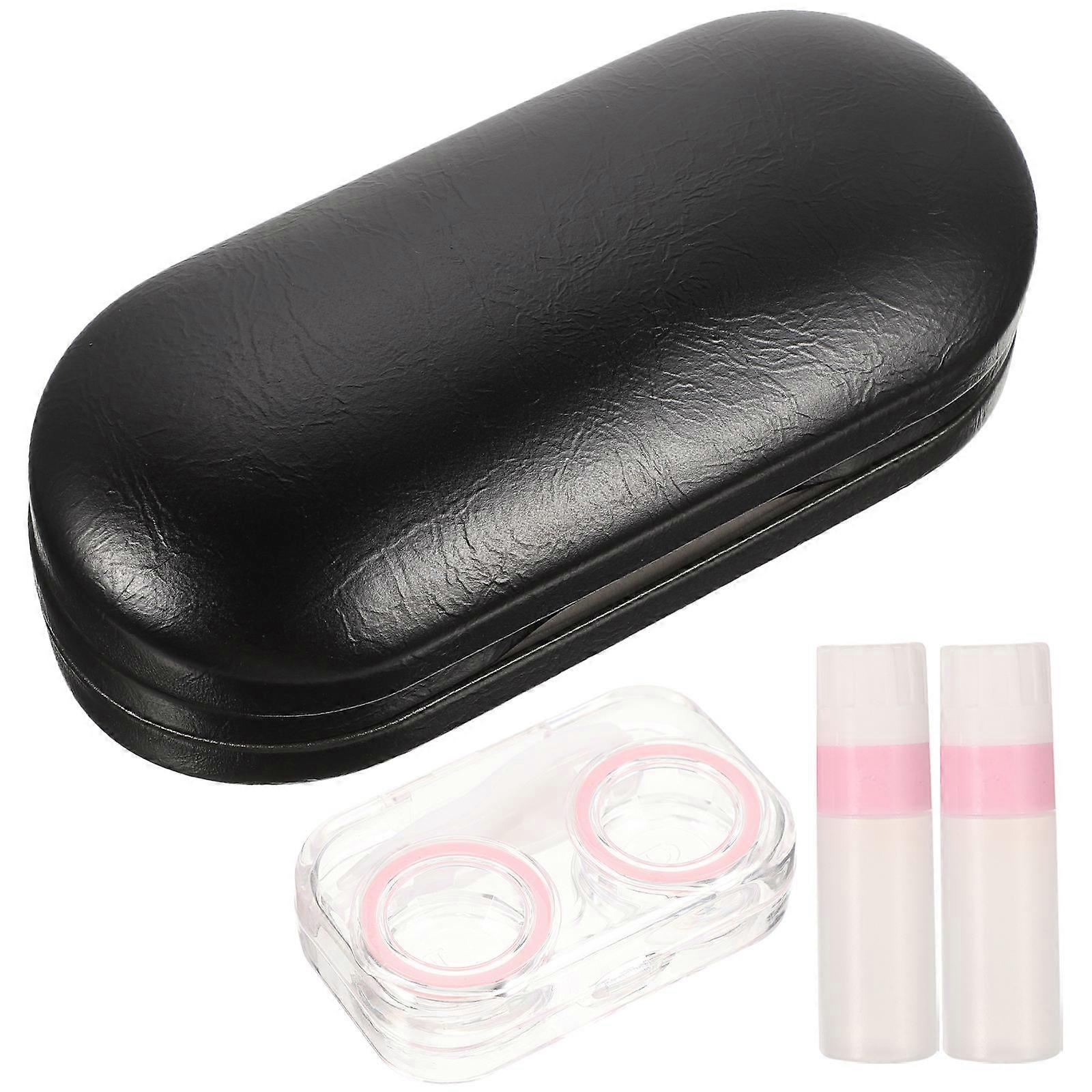 Eyewear Accessories Lens Case Double Function Design Rectangular Shape Flocking Cloth Material Leak Proof 16.00X7.00X5.50CM 1 Set