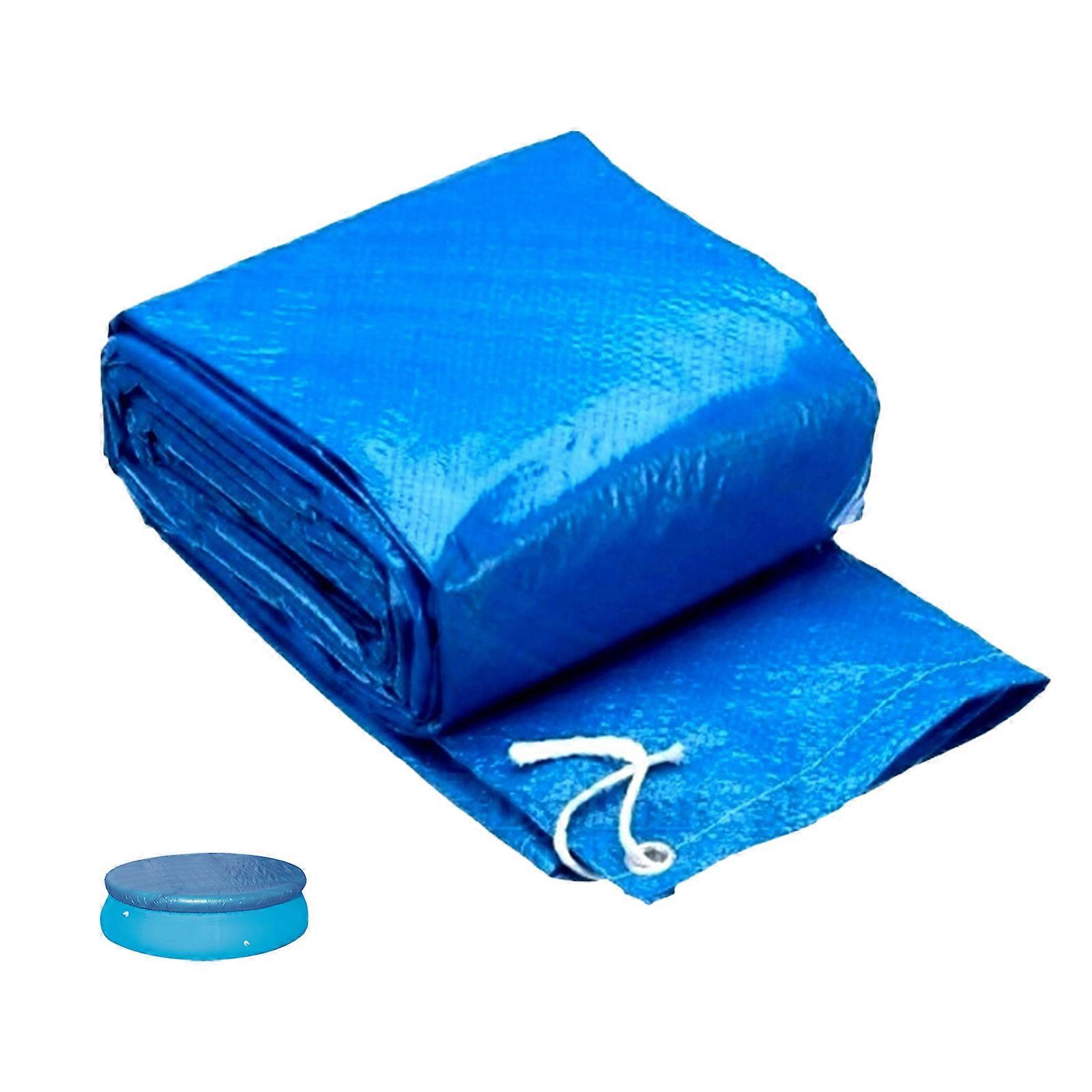 2Pcs Round Pool Cover Blue for Swimming Pool Dust Prevention