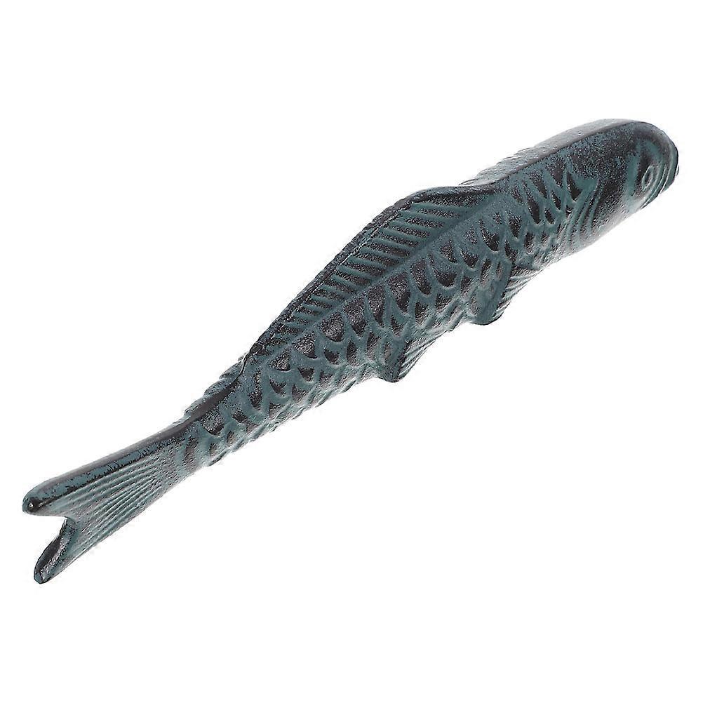 Dark Iron Paperweight Carp Shape for Chinese Style Calligraphy
