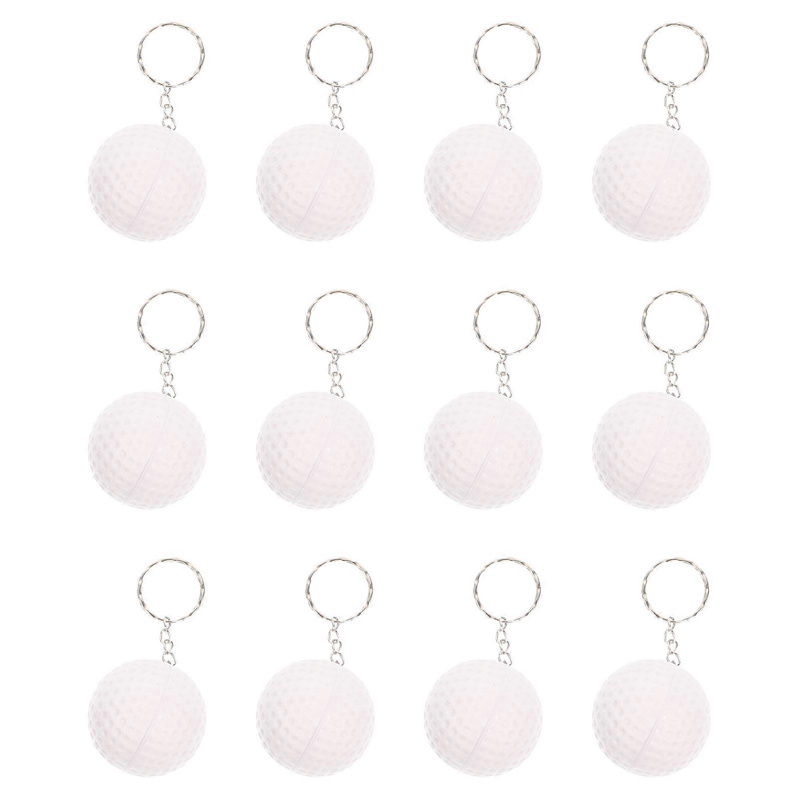 Golfs Balls Keychains Portable Hanging Keychains for Kids 12Pcs Pack