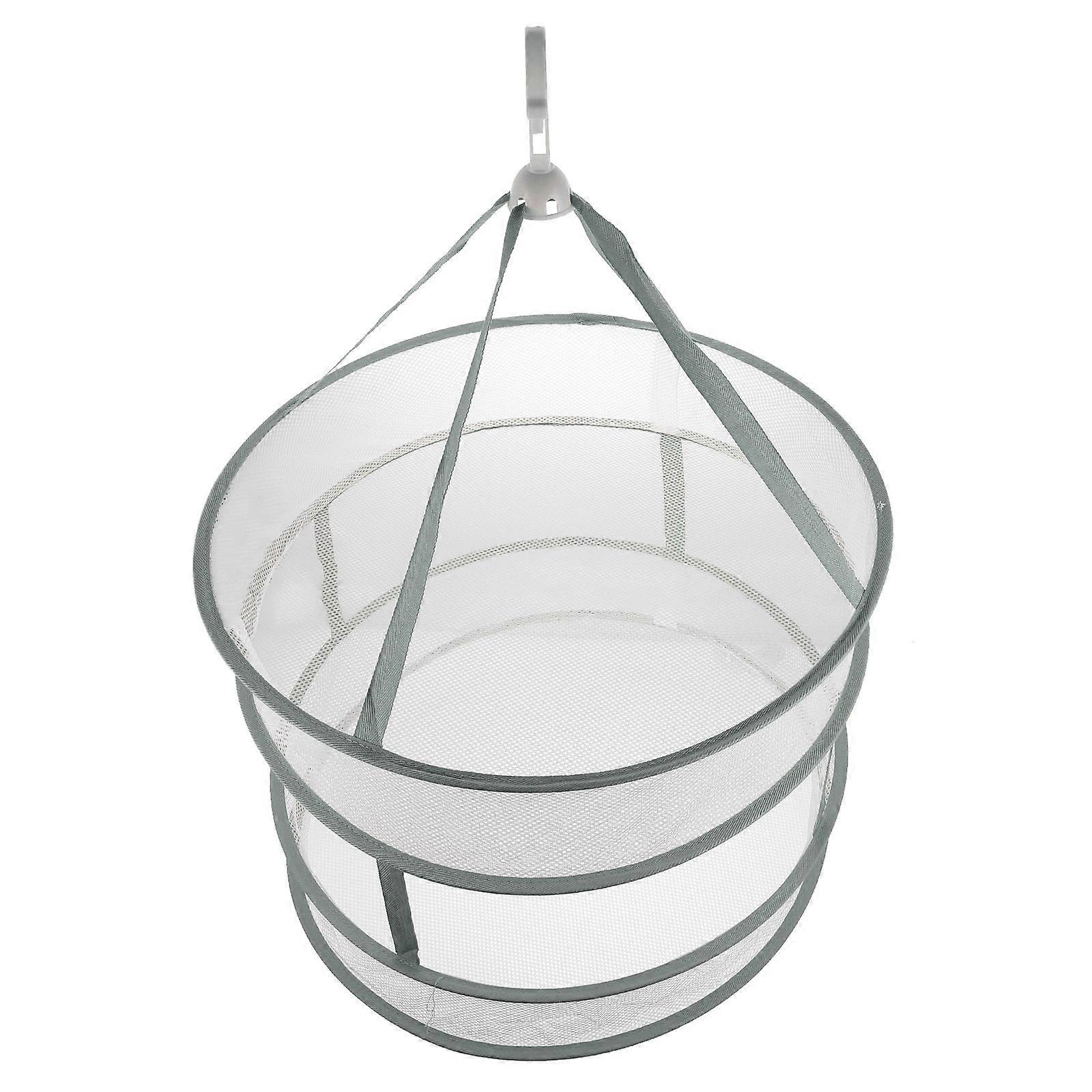 Dual-Layer Clothes Drying Basket Laundry Basket for Home Use 1Pcs