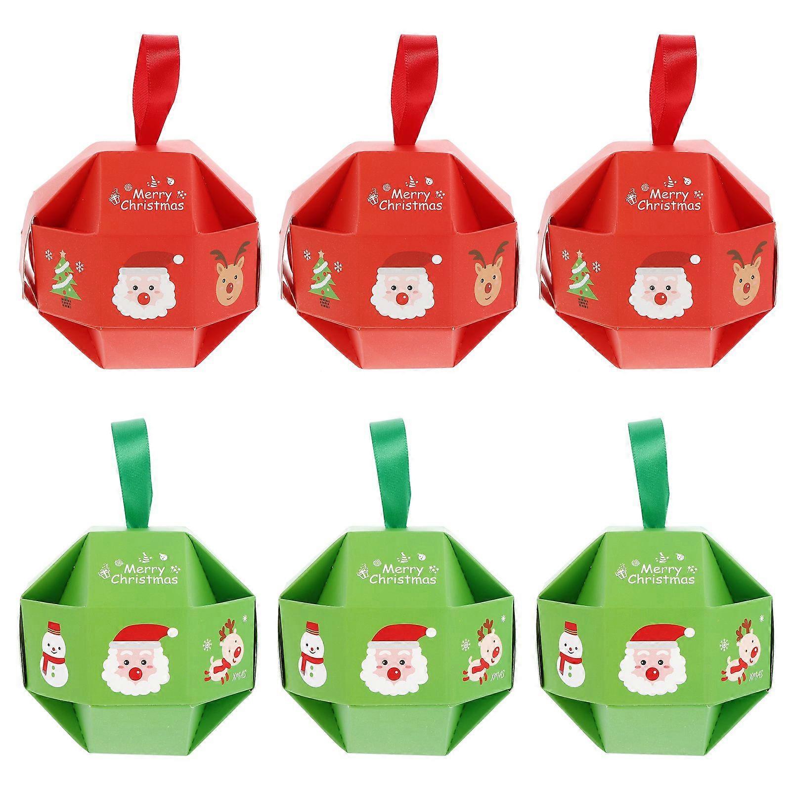 20pcs Christmas Candy Box Gift Packaging Boxes Storage Boxes Party Supplies