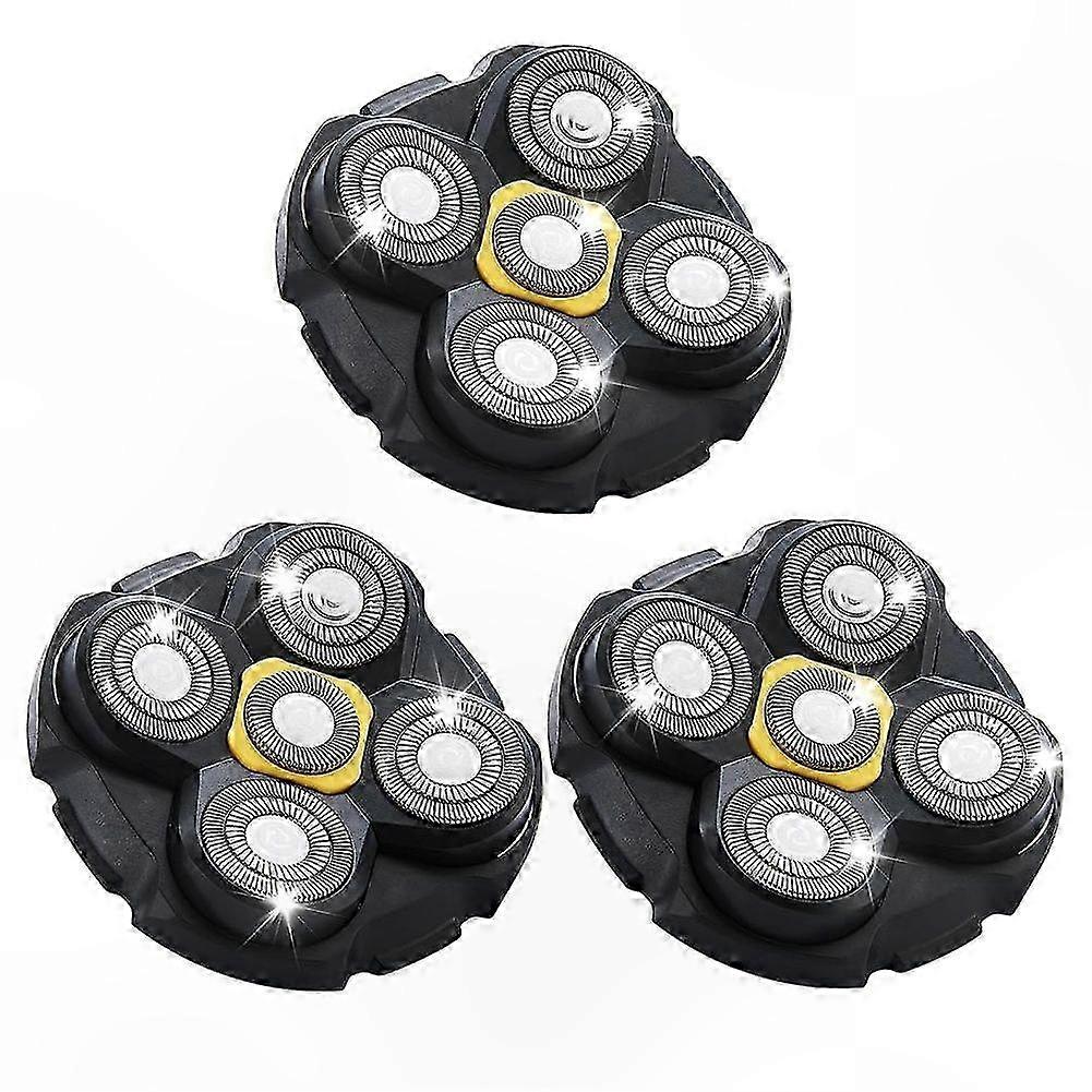 Replacement Shaver Heads for Bald Men, 3-Pack, Compatible with Microtouch Titanium Head Shaver