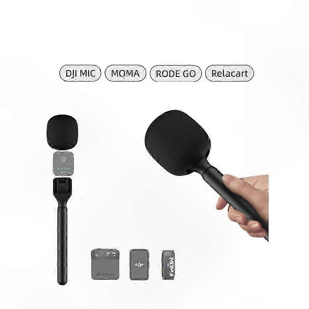 Mic Handheld Wireless Mic Stand,  Mic 2 Holder, Interview Mount Adapter for  Microphone