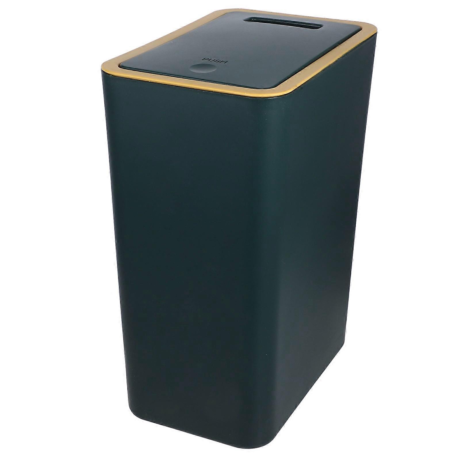 Rectangular Kitchen Trash Can with Lid Press Office
