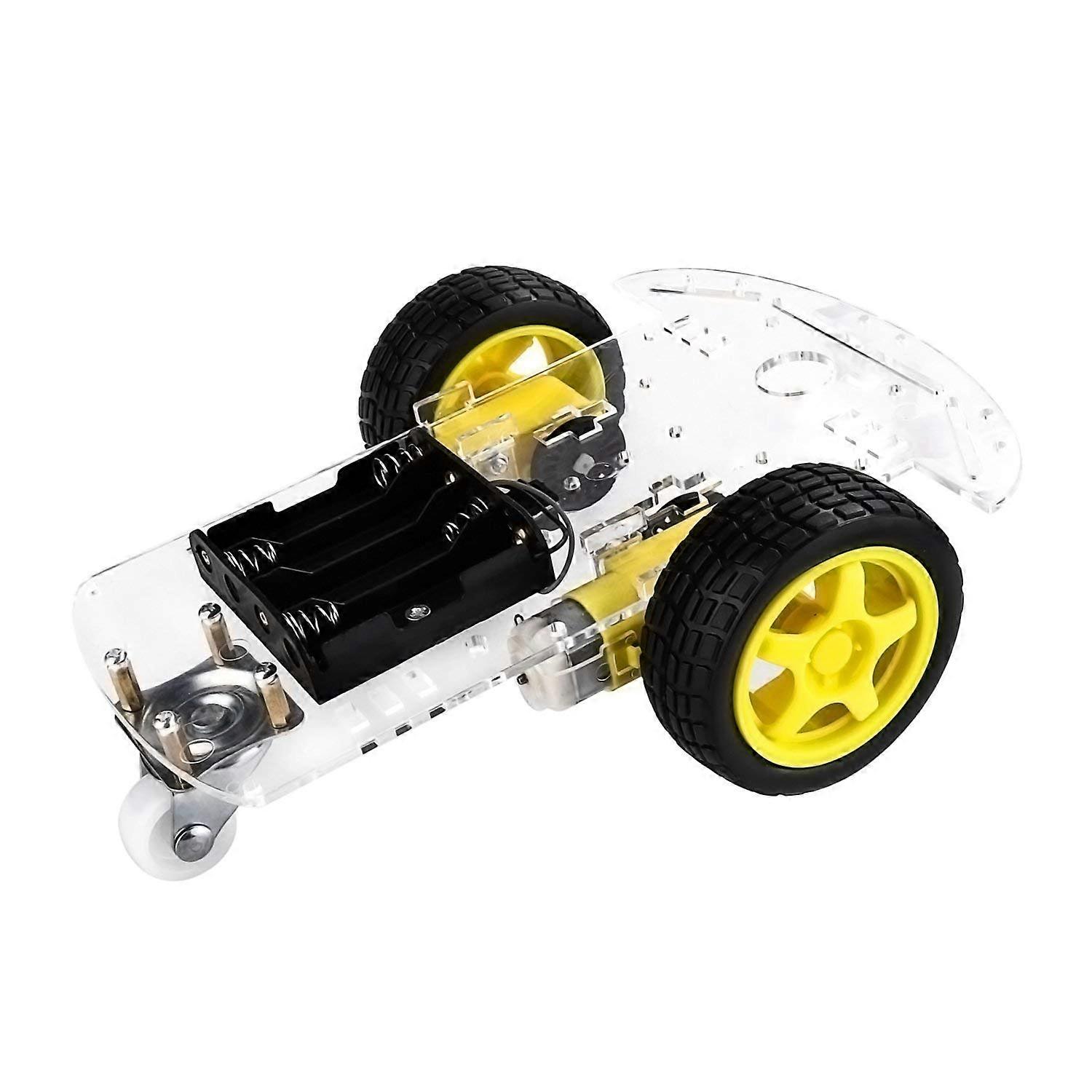 Robot Car Chassis Kit with Motors, Speed Encoder and Battery Box for DIY STEM Projects