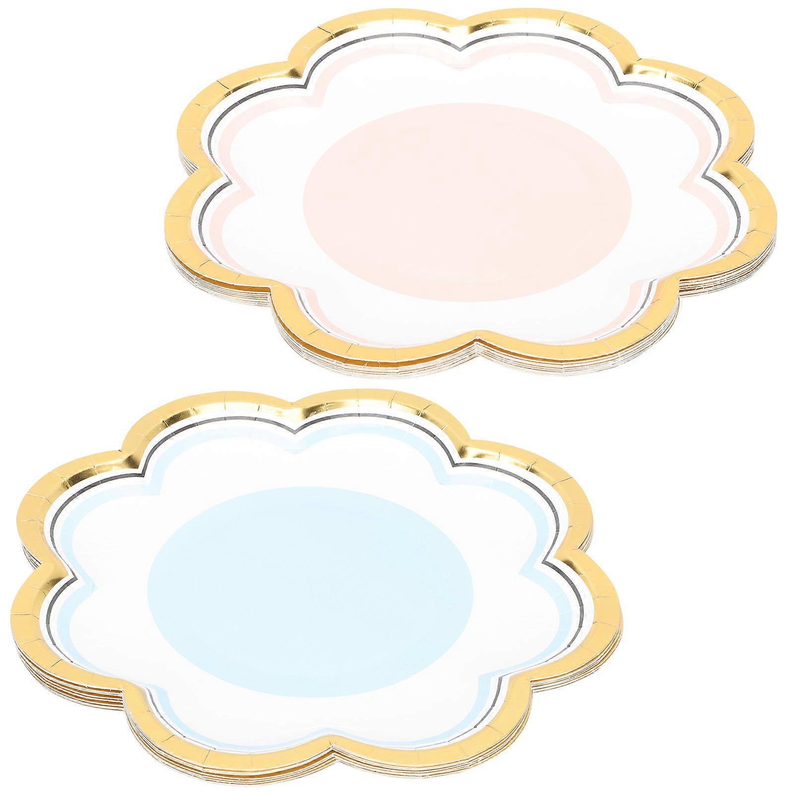 Paper Dessert for Storage 20Pcs Floral Pattern