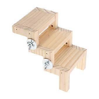 Bird Cage Ladder Toy Wood Parrot Ladder Toy for Cage 2Pcs Rest and Play