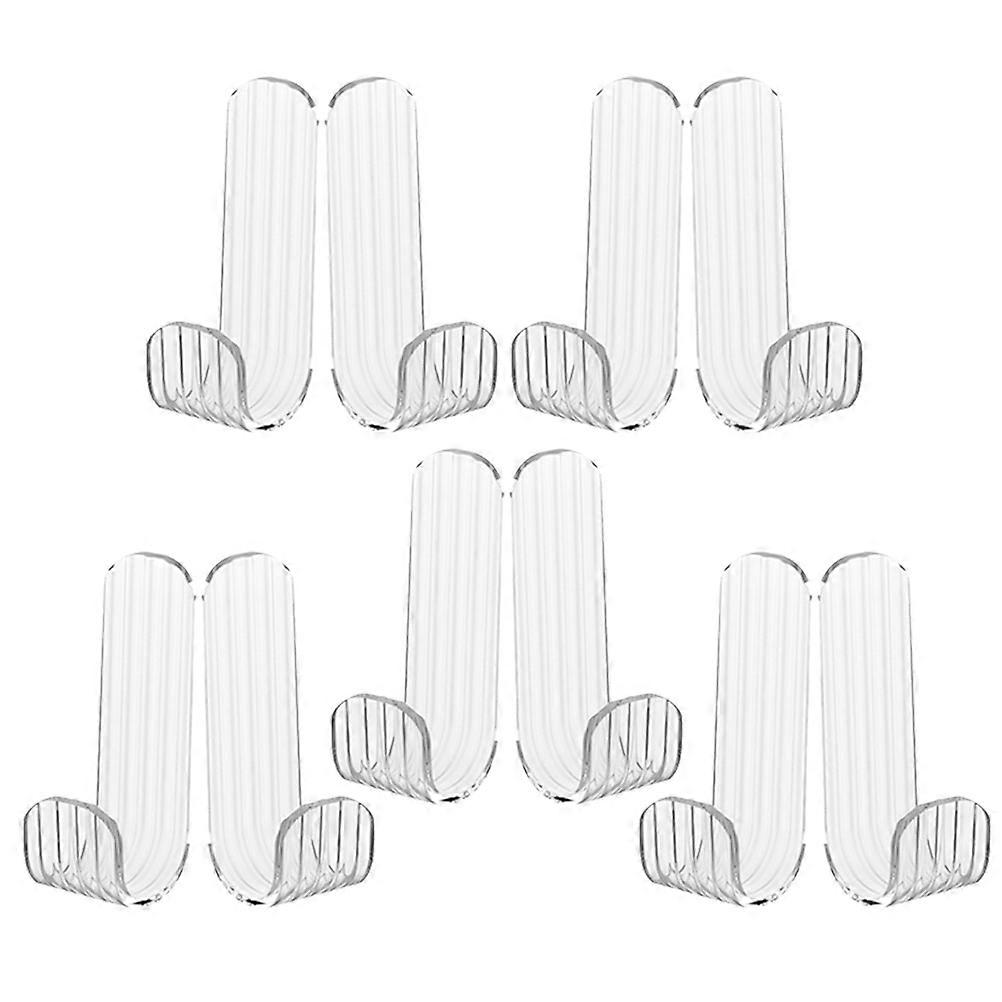 Removable Wall Hooks Adhesive Hooks for Hanging 40Pcs Transparent Set