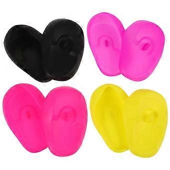 Protetores de orelha confortáveis ​​em silicone para proteção durante a tintura de cabelo - 12 pares