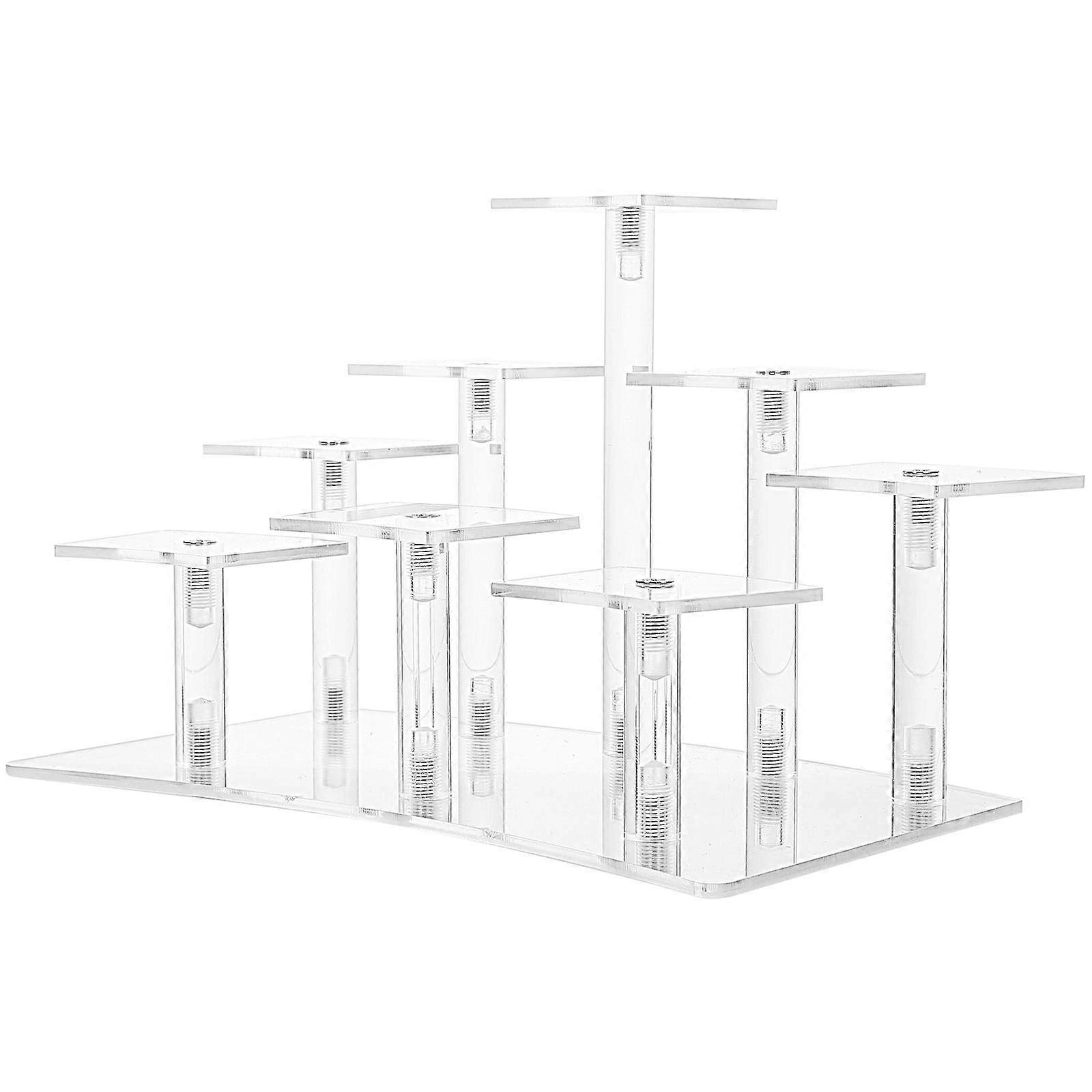 Models Display Rack Acrylic Transparent Storage Stand 8-Step