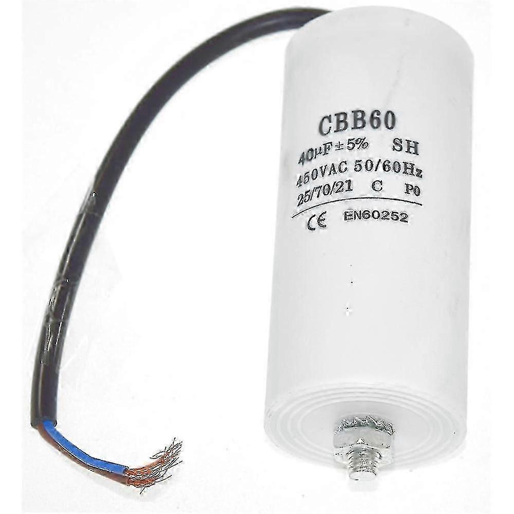 Universal 40uf capacitor with 22cm cable connector