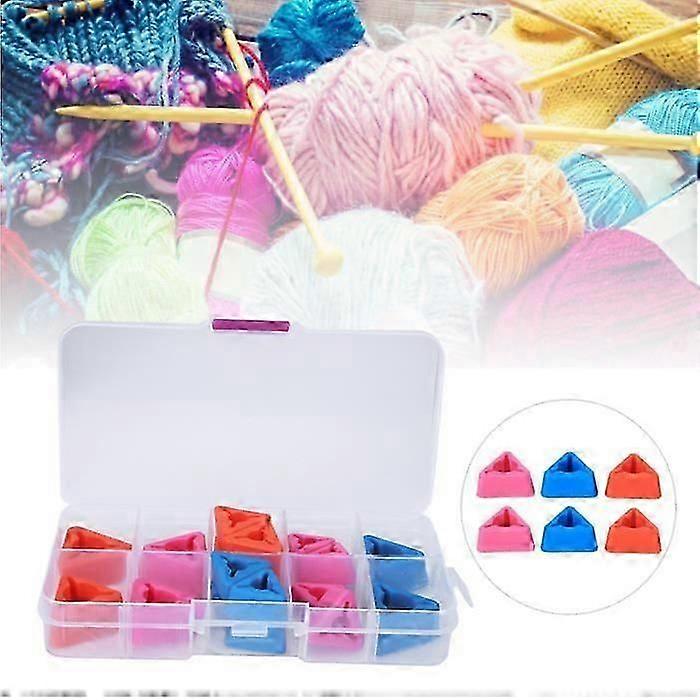 Triangular Knitting Needles Tips Knitting Stitch Protectors Silicone Sewing Accessory