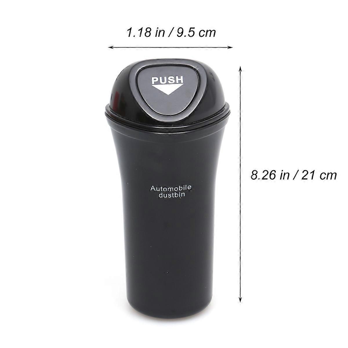 Auto Garbage Can Leakproof Portable Mini Car Bin Organizer Black