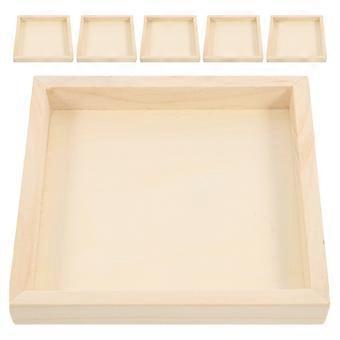 Puzzle Tray Wooden Painting Special Tray for Storage Use 6Pcs Khaki Color