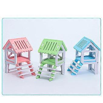 Houten hamsterhuisje/nest, hamsterhuisje om in te spelen, diverse kleuren