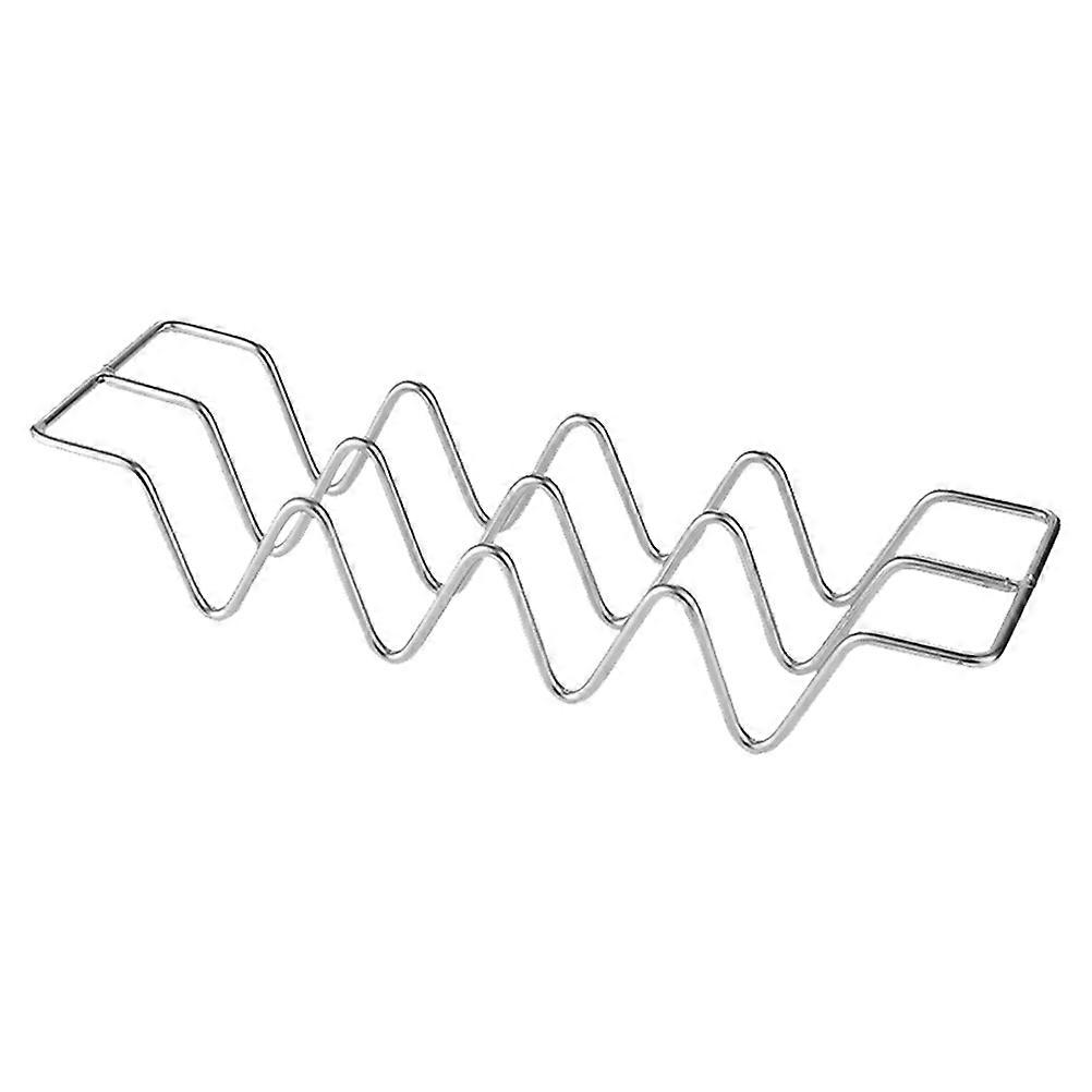 Stainless Steel Taco Holder Stand Multi-Function Baking Tools Camping .3x7.4cm 1Set