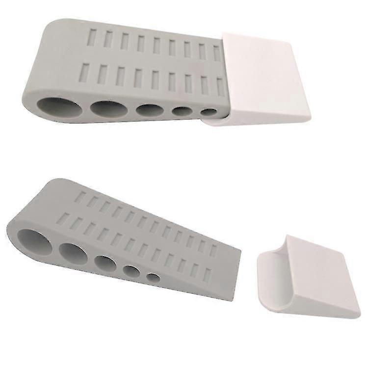 2 pack rubber door stopper, gray, 13*4.5*3.2cm