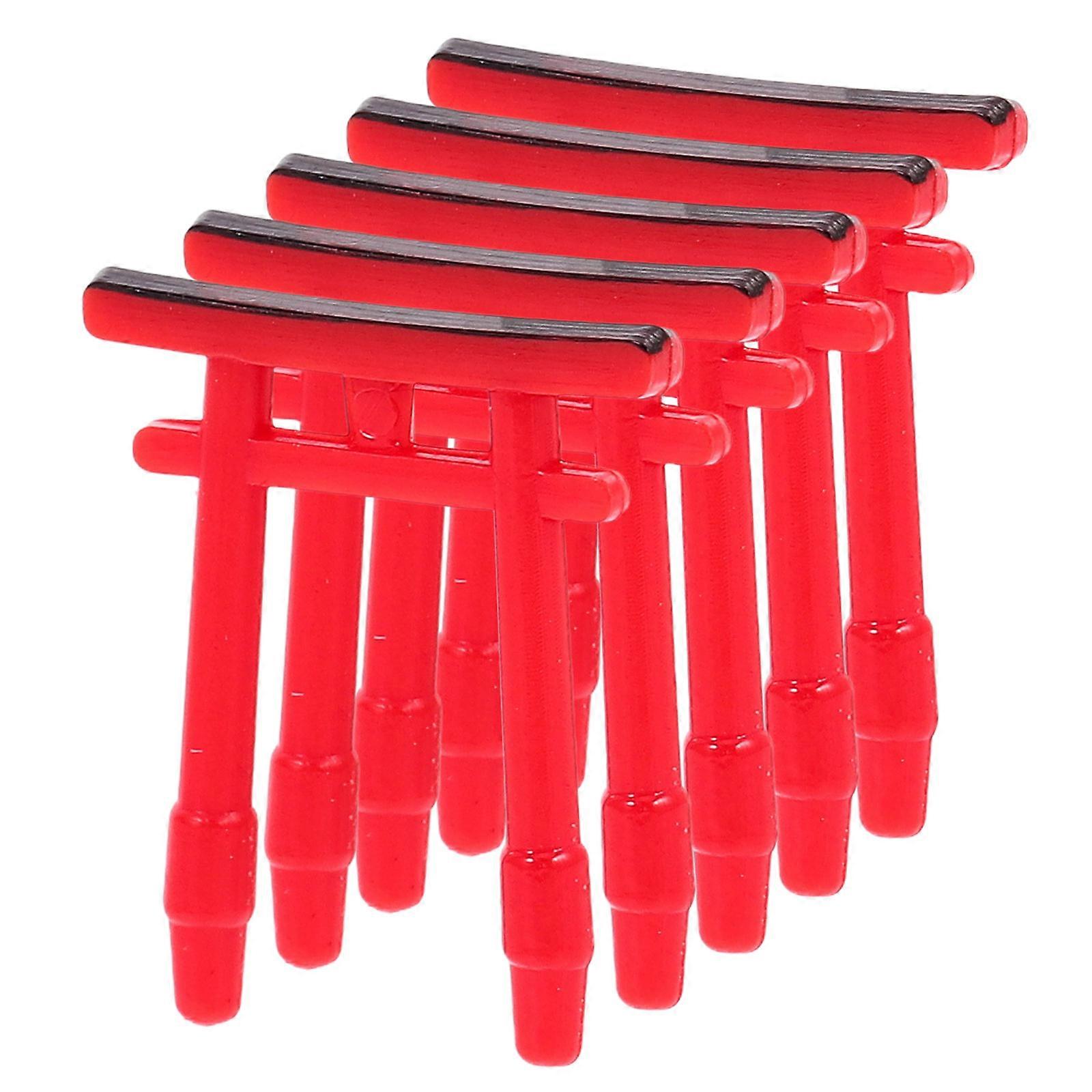 Micro Landscape Torii Gate Red PVC Decoration for Table 10Pcs