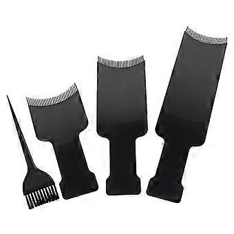 4Pcs Highlighting Board Brush Kit Hair Coloring Dyeing Kit Flat Comb Board