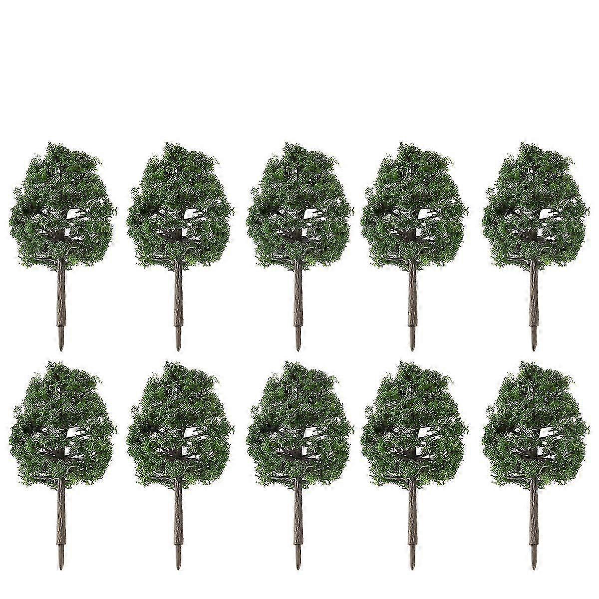 Winomo 20pcs 9cm Scenery Landscape Model Tree Simulation Tree (Dark Green)