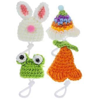 4pcs Mini Cute Hats Small Pet Hats Cute Tiny Hats Hamster Hats Small Costumes compatible with Pet Supplies