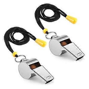 Silbato, Silbato para entrenadores, Silbatos de acero inoxidable Silbato para entrenadores Silbato para profesores Sonido fuerte y nítido 2 piezas 2026