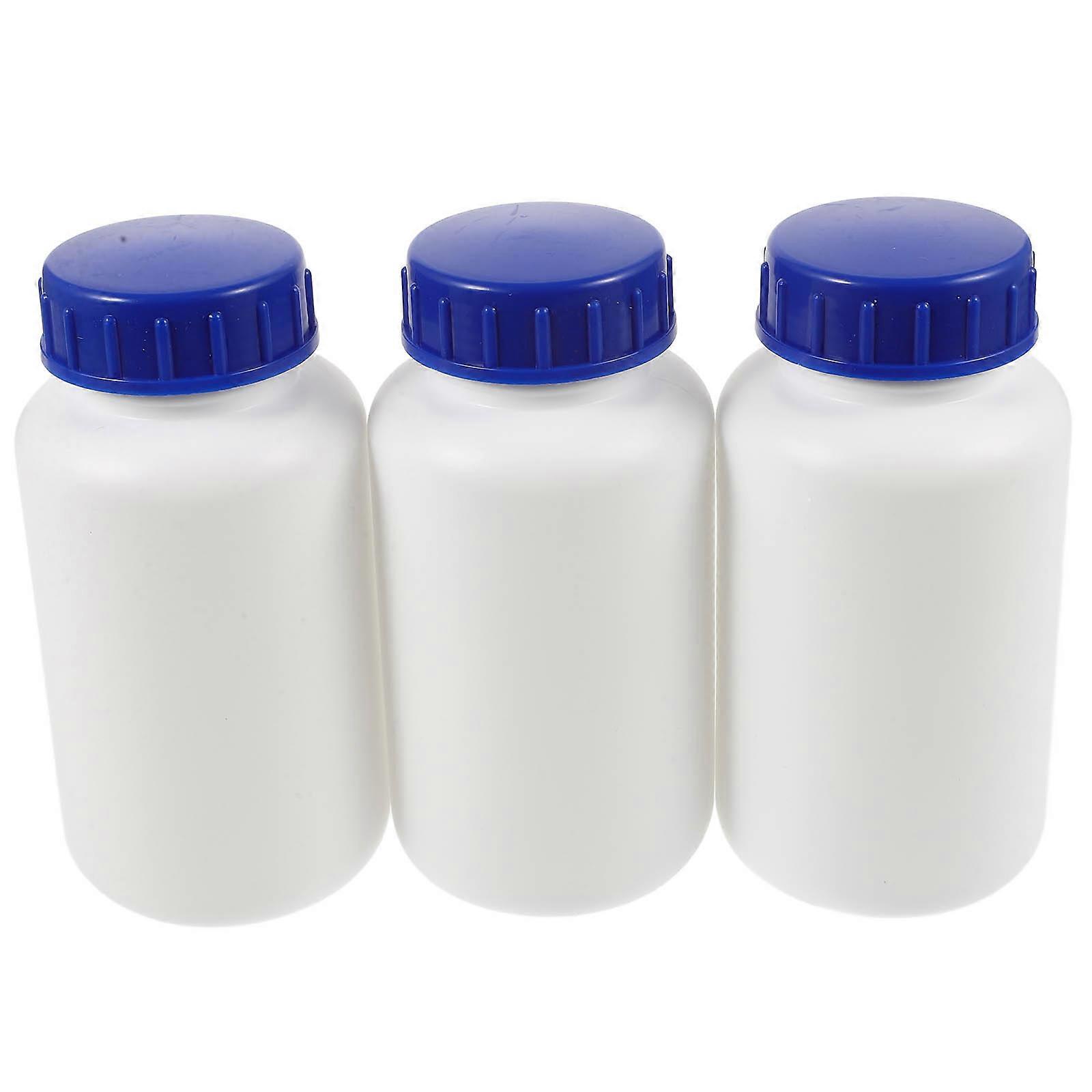 3pcs Sample Bottle 500ml Chemical Reagent Bottle Container Refillable Sample Bottle