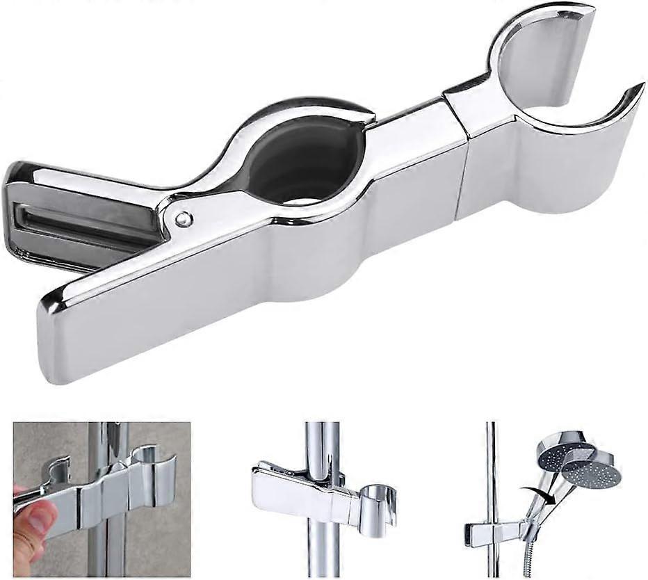 Interchangeable handheld shower 18-25MM chrome adjustable shower head holder (silver)