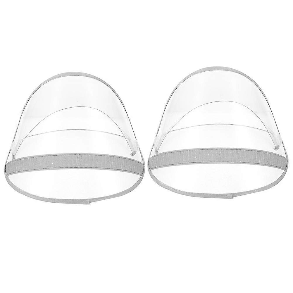 2Pcs Transparent Hat Brim Replaceable Hat Shield Raincoat Cap Brim Rain Poncho Accessory