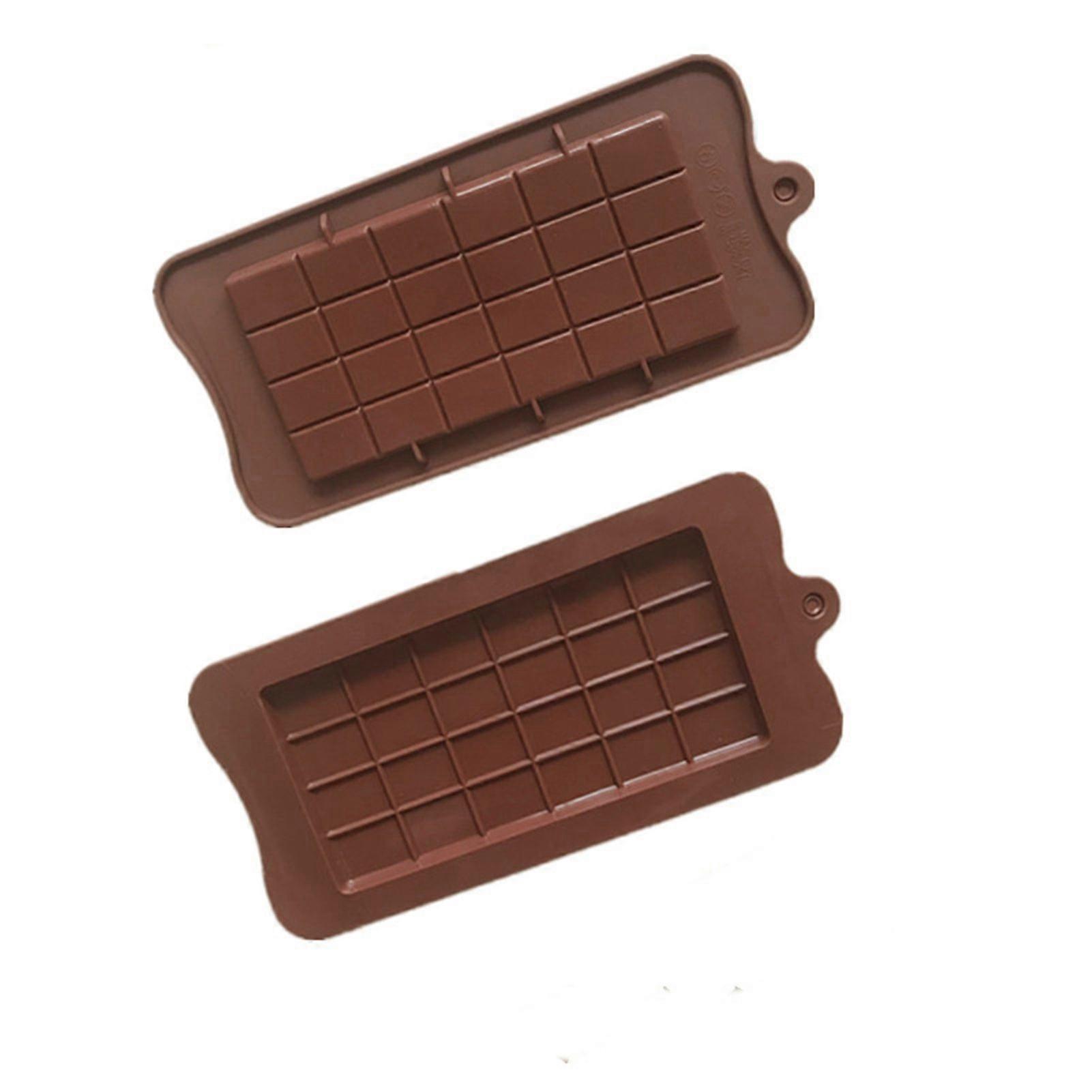 2Pcs Silicone Rectangle Chocolate Block Molds Baking DIY Mould Kitchen Tool