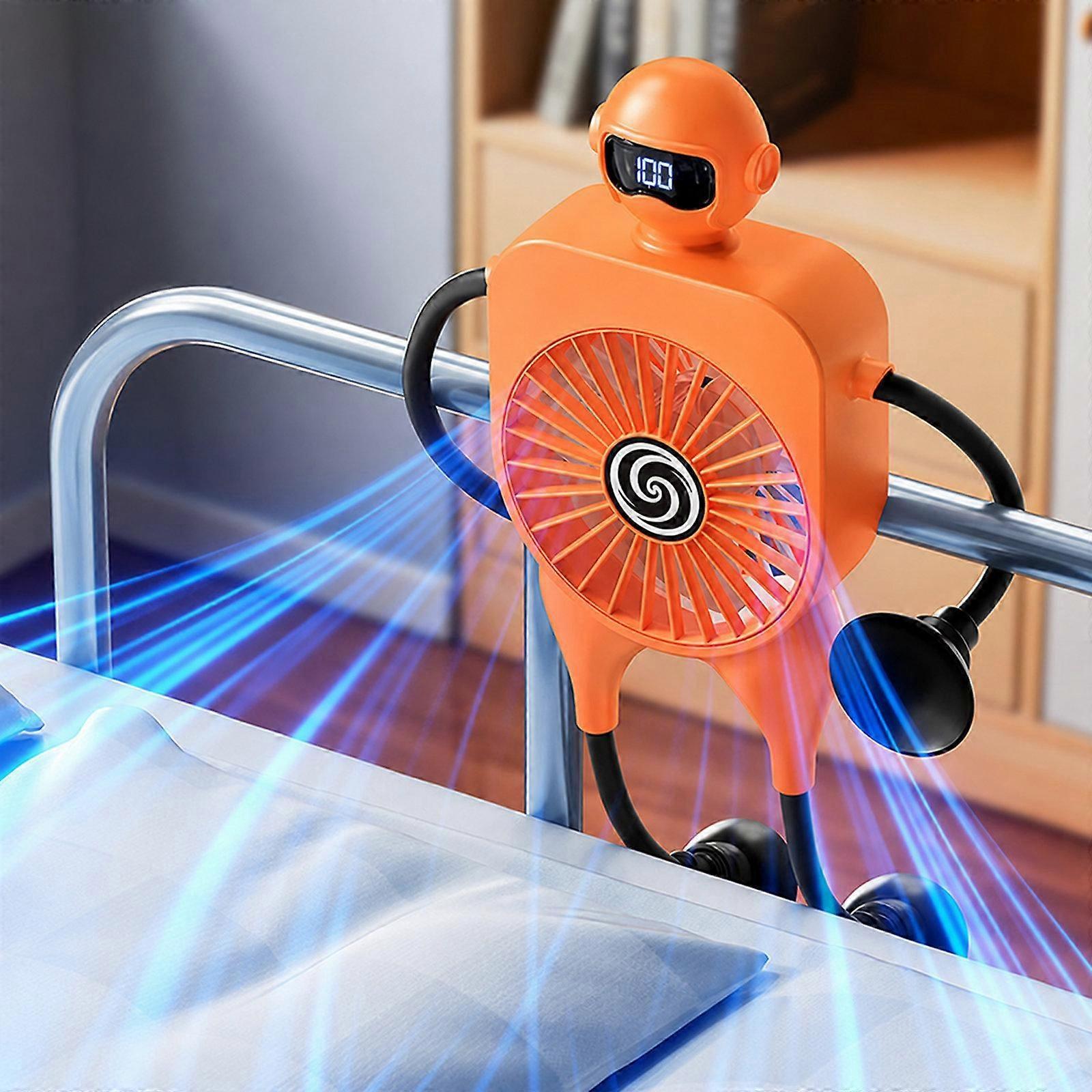 F17 Smart Digital Display Suction Cup Robot Fan