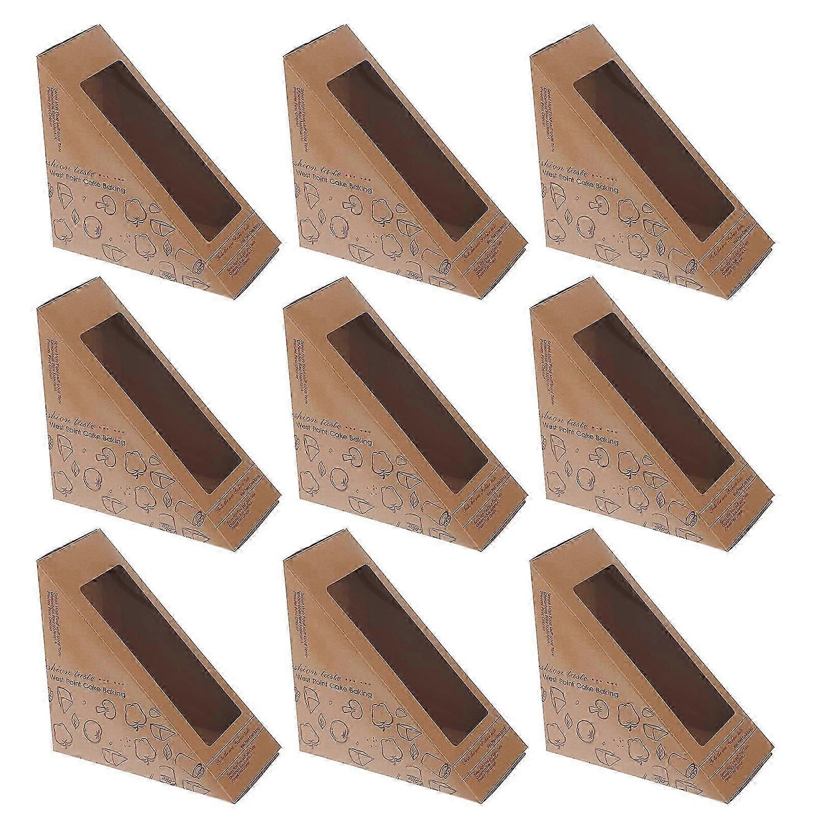 100pcs Window Dessert Wrapping Boxes Sandwich Boxes Sandwich Packing Boxes