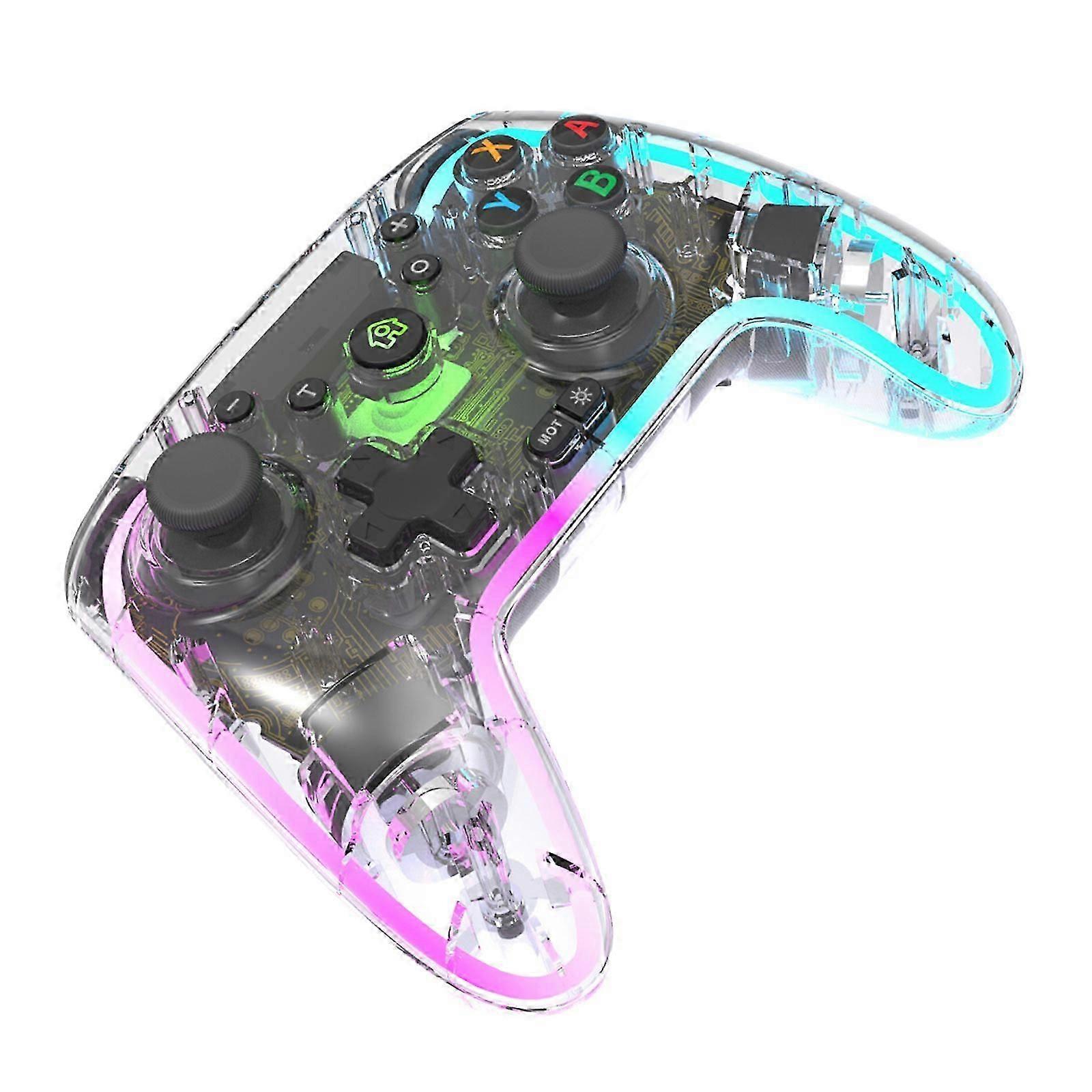 Clear Hall Joy Pad Pro Controller Wireless Controller for PC/Lite/OLEDAdjustable LED By APP for PC/Lite