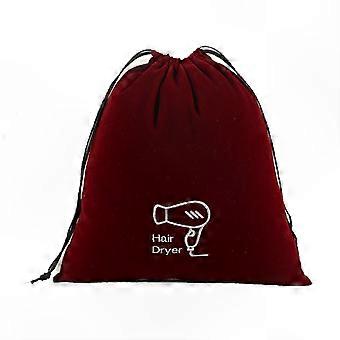 Home and Travel Hair Dryer Storage Organizer Pouch Drawstring Bag VU