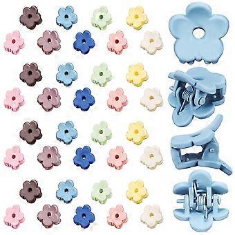40 Pcs Flower Claw Clips Mini Claw Clips Mini Flower Hair Clips Small Hair Clips Flower Girl Hair Accessory