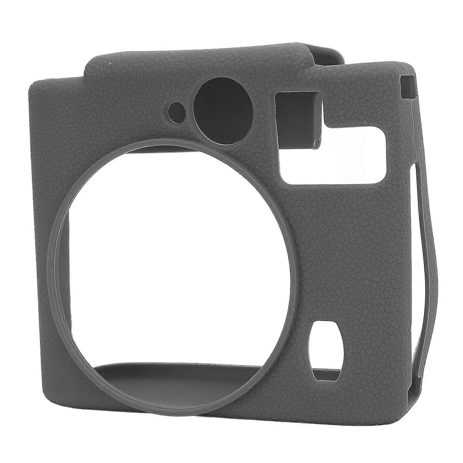 Protective Instant Camera Case Scratch Resistant Drop Proof Soft Instant Camera Silicone Cover Grey