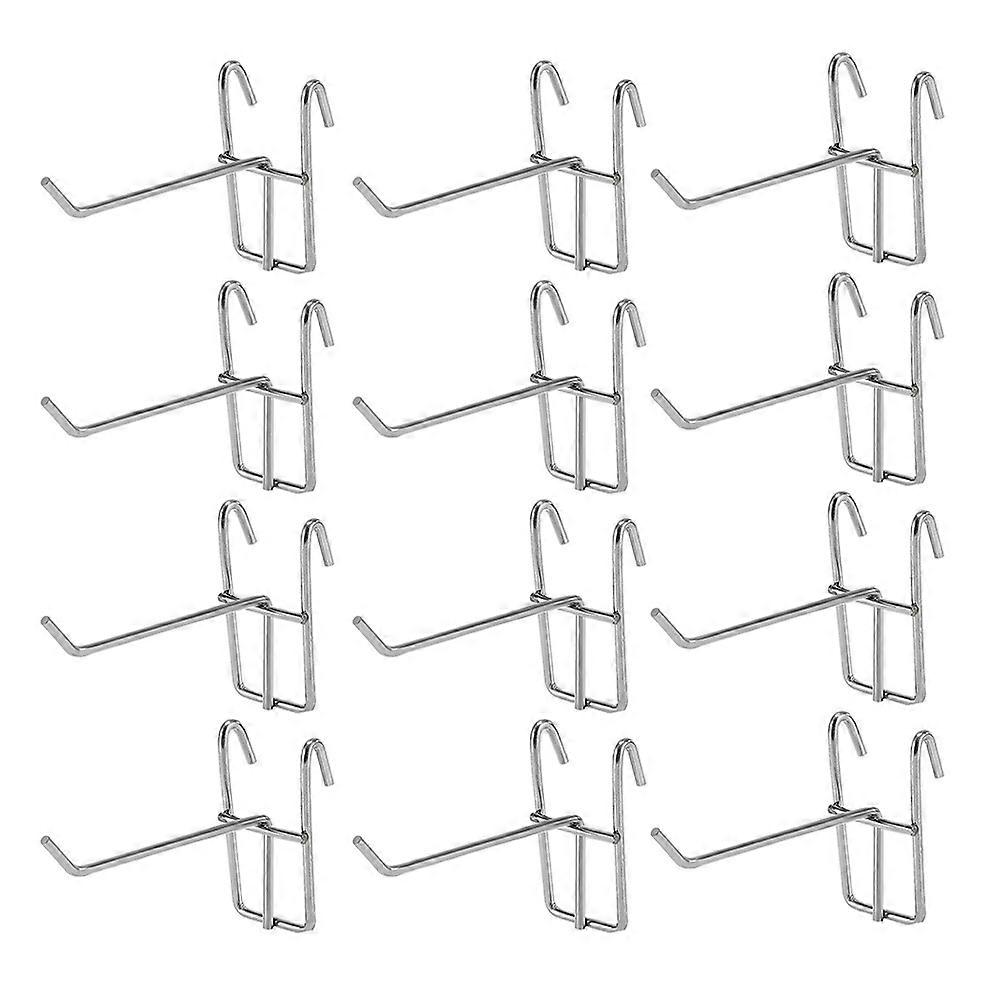 Grid Wall Hooks Silver Display Hooks for Commercial Use 25Pcs